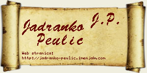 Jadranko Peulić vizit kartica